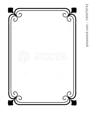 Decorative frame. Vintage calligraphic antique border. Ornate calligraph rectangle frame, wedding elegant ornamental border and filigree floral ornament for framed certificate template Decorative frame. Vintage calligraphic antique border. Ornate calligraph rectangle frame, wedding elegant ornamental border and filigree floral ornament for framed certificate template 140479742