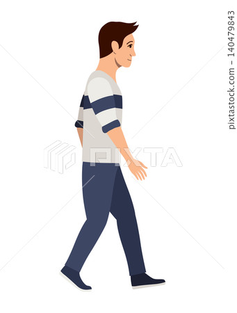Animated sequence of a man walking forward 140479843