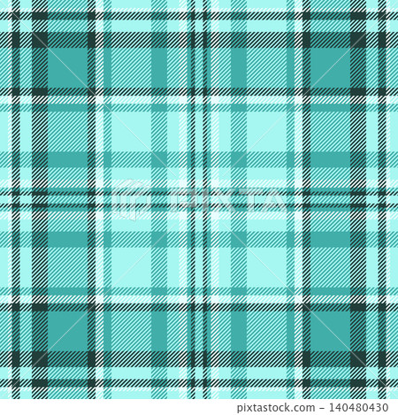 Irish pattern textile check, english background fabric vector. Hotel tartan texture seamless plaid in teal and soft teal colors. Irish pattern textile check, english background fabric vector. Hotel tartan texture seamless plaid in teal and soft teal colors. 140480430