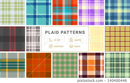 Decorative plaid bundle built for Halloween decor products. Suitable for prints, props, and display materials. Seamless tartan repeats avoid breaks. Decorative plaid bundle built for Halloween decor products. Suitable for prints, props, and display materials. Seamless tartan repeats avoid breaks. 140480446