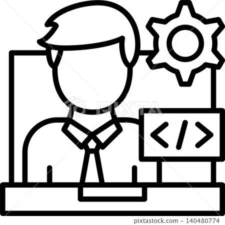Programmer Modern Vector Icon Design Programmer Modern Vector Icon Design 140480774