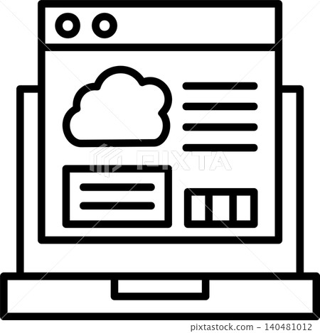 Cloud Coding Modern Vector Icon Design 140481012