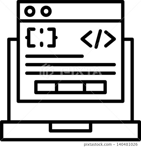 Code Processor Modern Vector Icon Design Code Processor Modern Vector Icon Design 140481026