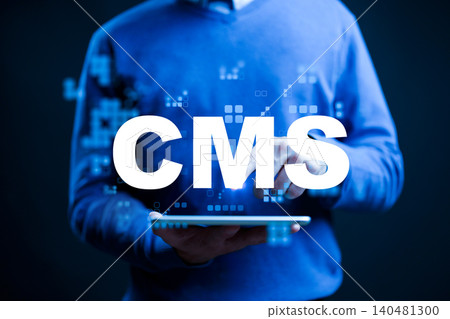 Using a tablet to manage content in a digital environment with CMS technology Using a tablet to manage content in a digital environment with CMS technology 140481300