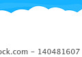 Simple frame illustration of a blue sky and clouds 140481607