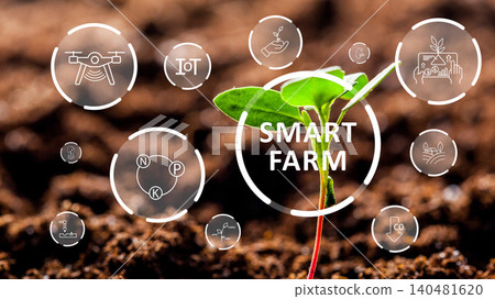Smart farm technology helps grow plants with data and tools for better farming results Smart farm technology helps grow plants with data and tools for better farming results 140481620