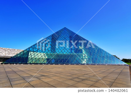 Pyramid of Moerenuma Park's glass Pyramid of Moerenuma Park's glass 140482061