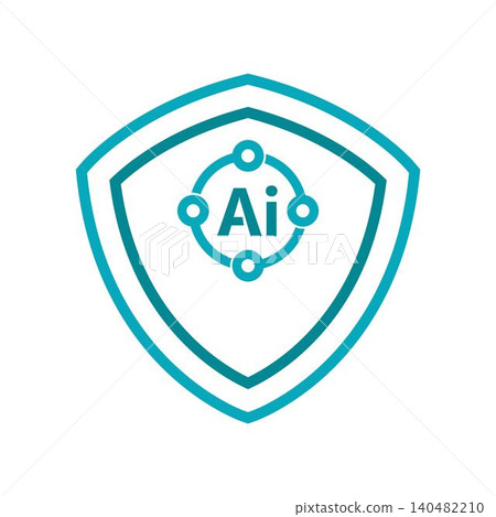 Cyber Security Shield Logo Design Illustration Cyber Security Shield Logo Design Illustration 140482210