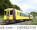 A KiHa 100 series diesel railcar traveling on the Ofunato Line towards Kesennuma. 140482336
