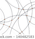 Abstract geometric pattern of the curves 140482583