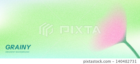 Gradient flower with grain background and soft spring summer atmosphere. Floral pastel abstract bloom with gentle pink gradient on green flower haze. Vector fresh backdrop for cosmetic label Gradient flower with grain background and soft spring summer atmosphere. Floral pastel abstract bloom with gentle pink gradient on green flower haze. Vector fresh backdrop for cosmetic label 140482731
