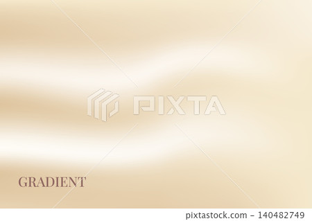 Warm beige gradient backdrop for luxury packaging and product label. Smooth plain gradation in cream ivory and pastel beige tones with warm glow. Vector gradient print with elegant abstract waves 140482749