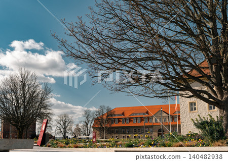 Erfurt, Germany - March 27, 2026. Spring Garden at Petersberg Citadel Erfurt, Germany - March 27, 2026. Spring Garden at Petersberg Citadel 140482938