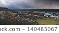 Approaching Storm Over Valley and Town 140483067