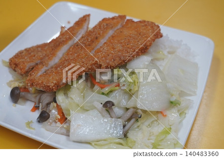 ribs with rice ribs with rice 140483360