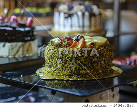 desserts at a hotel buffet desserts at a hotel buffet 140483885