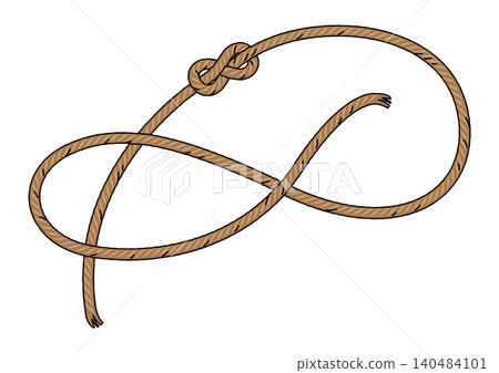 Nautical sea knot. Travel and tourism symbol. Retro style conceptual illustration. Nautical sea knot. Travel and tourism symbol. Retro style conceptual illustration. 140484101