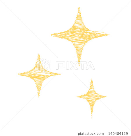 Handwritten-style glitter mark set: Simple sparkling icons 140484129