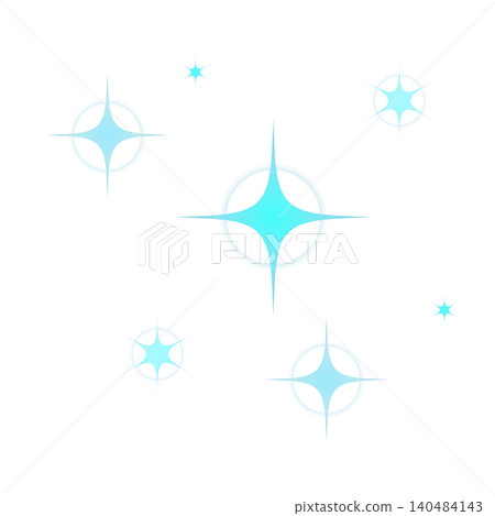 Glitter Mark Set: Simple Sparkling Icons 140484143
