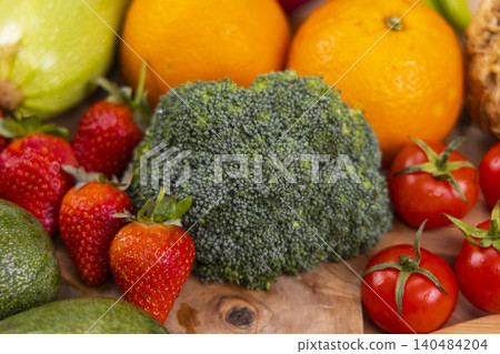 healthy, fresh, raw vegetables and fruits healthy, fresh, raw vegetables and fruits 140484204