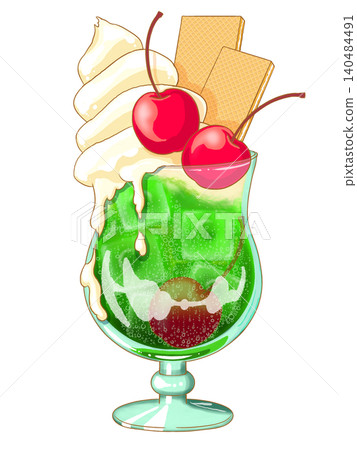 colorful cream soda illustration colorful cream soda illustration 140484491