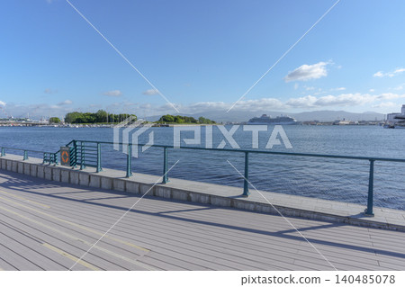函館灣地區海濱及港口風光，北海道函館觀光 140485078