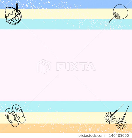 Simple background material featuring summer motifs 140485600