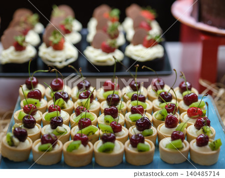 desserts at a hotel buffet 140485714