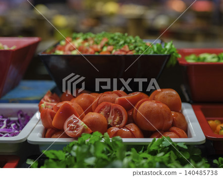 fresh vegetables at the hotel buffet fresh vegetables at the hotel buffet 140485738