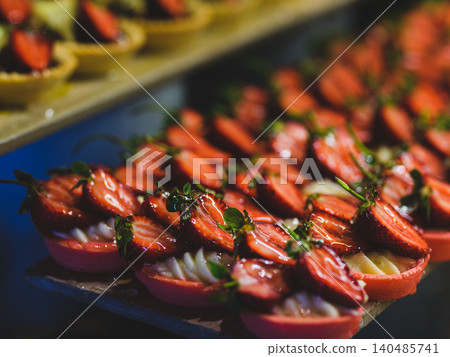 colorful cakes at a hotel buffet colorful cakes at a hotel buffet 140485741