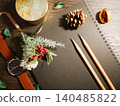 Fashionable notebook and pen 140485822