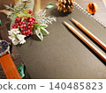 Antique table and pen 140485823