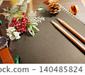 Antique goods and stylish notebooks 140485824