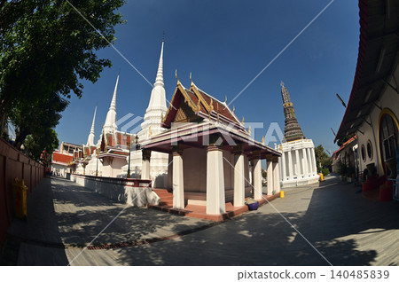 Wat Intharam Worawihan is a royal temple, an ancient and very important temple during the reign of King Taksin of Thonburi. Located at Bangkok capital city in Thailand. Wat Intharam Worawihan is a royal temple, an ancient and very important temple during the reign of King Taksin of Thonburi. Located at Bangkok capital city in Thailand. 140485839