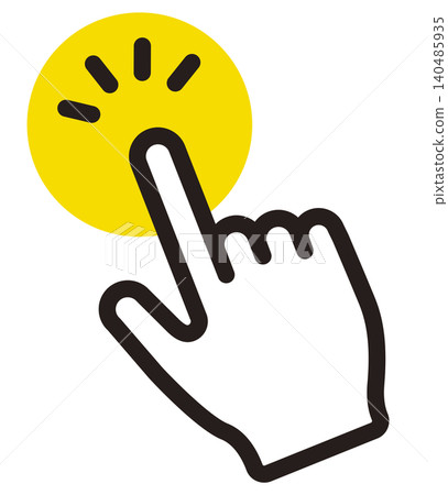 Hand cursor icon. Vector illustration of a mouse click. Hand cursor icon. Vector illustration of a mouse click. 140485935