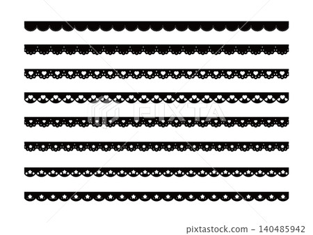 Cute heart and star lace line material - Heart and star lace vector illustration Cute heart and star lace line material - Heart and star lace vector illustration 140485942