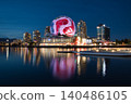Night view of Science World with a soccer ball design - Vancouver, Canada 140486105
