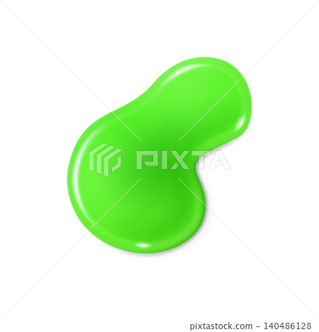 Green paint drop 3D realistic vector illustration, melt honey syrup, color nectar splash, glossy liquid stain fluid drip Green paint drop 3D realistic vector illustration, melt honey syrup, color nectar splash, glossy liquid stain fluid drip 140486128