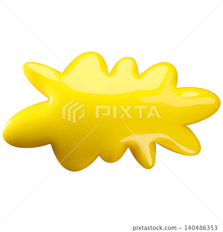 A 3D abstract spot in a rich lemon shade with smooth contours. A 3D abstract spot in a rich lemon shade with smooth contours. 140486353