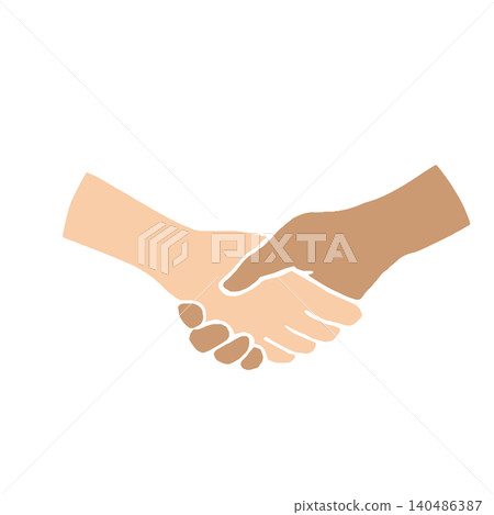 A handshake, hand in hand, a partnership. A handshake, hand in hand, a partnership. 140486387