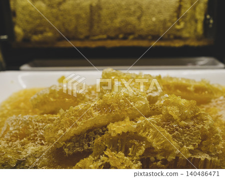 delicious honey at the hotel buffet 140486471