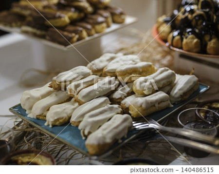 desserts at a hotel buffet desserts at a hotel buffet 140486515