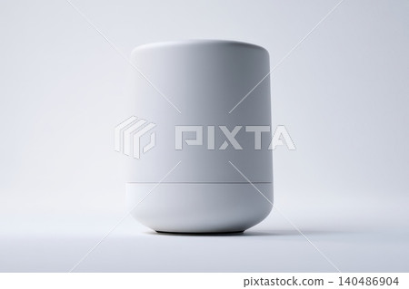 Loudspeaker cylinder with smooth matte finish on minimalistic backdrop Loudspeaker cylinder with smooth matte finish on minimalistic backdrop 140486904
