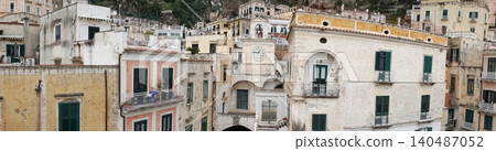Atrani, Italy along the Amalfi Coast at dusk. Atrani, Italy along the Amalfi Coast at dusk. 140487052