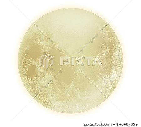 Bright orange gold full moon with visible craters and surface details Bright orange gold full moon with visible craters and surface details 140487059