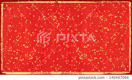 Vibrant red background with scattered golden flecks and a distressed border Vibrant red background with scattered golden flecks and a distressed border 140487066