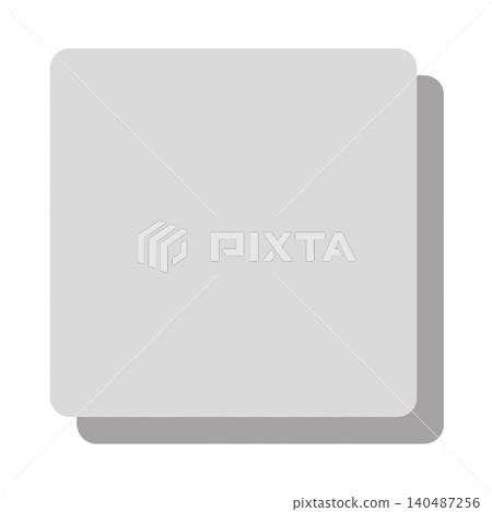A gray, rounded-corner rectangle with a shadow in the bottom right corner, usable as a background or icon base. 140487256