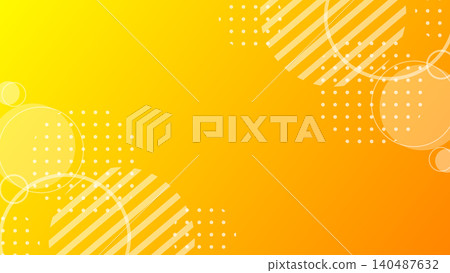 A pop and cute Memphis-style frame background with an orange gradient, horizontal 16:9 aspect ratio. A pop and cute Memphis-style frame background with an orange gradient, horizontal 16:9 aspect ratio. 140487632
