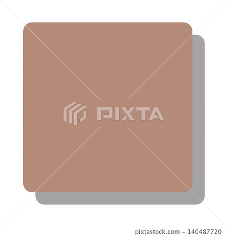A rounded brown square with a shadow in the bottom right corner, usable as a background or icon base. 140487720
