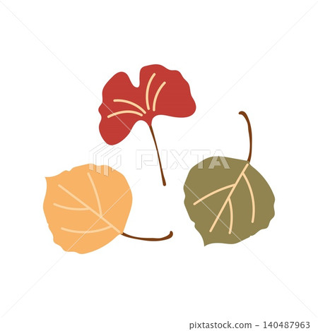 Autumn fall leaves vector elements set for thanksgiving decoration 140487963